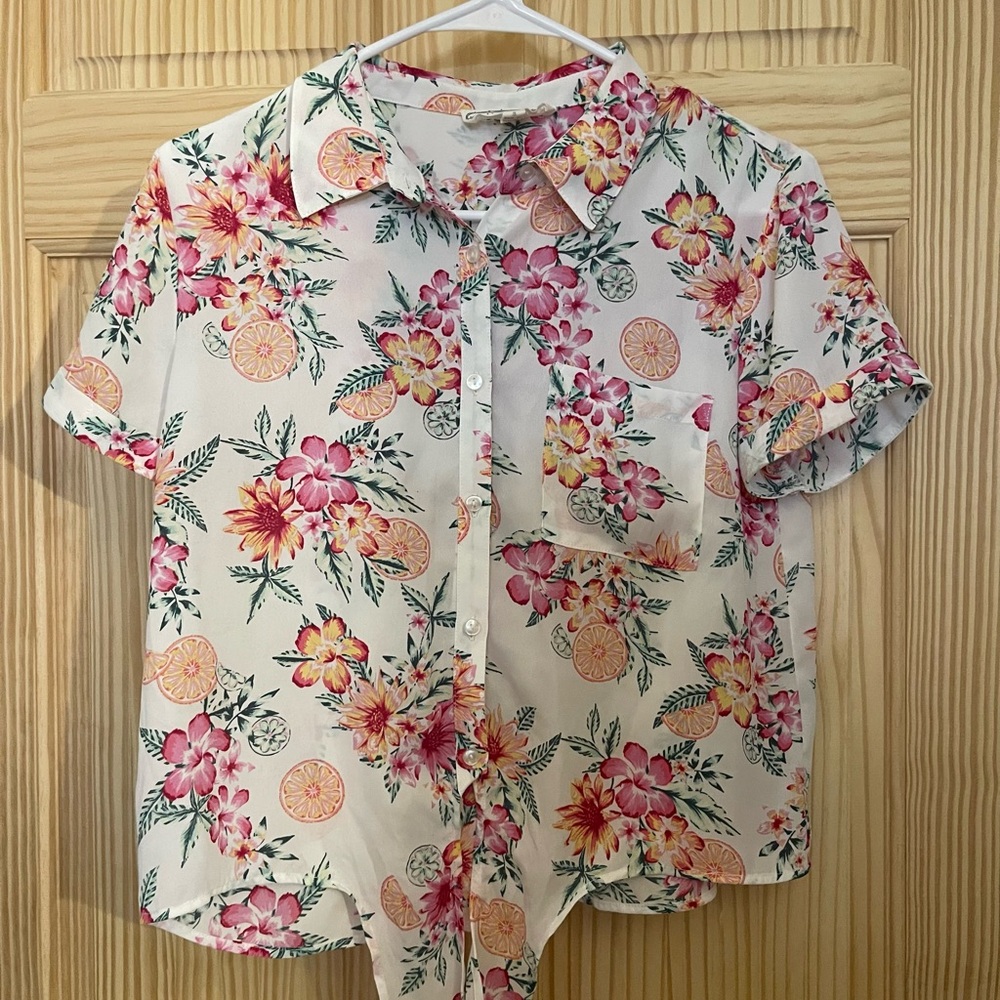 💜💎Floral Button-Up Shirt - Picture 6 of 13